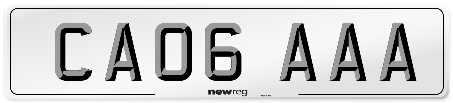 CA06 AAA Number Plate from New Reg